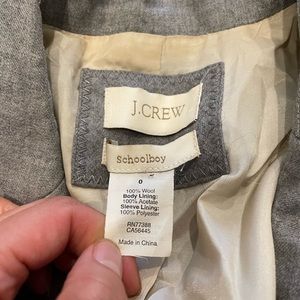 JCrew Schoolboy Blazer Grey Gray Size0